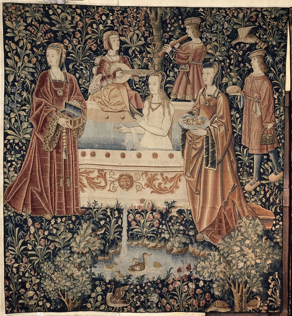 Le bain, tenture de la vie seigneuriale, circa 1500. Paris, Musée de Cluny.