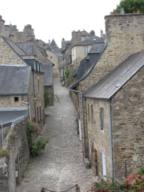 Empty stone street, Dinan. GLK