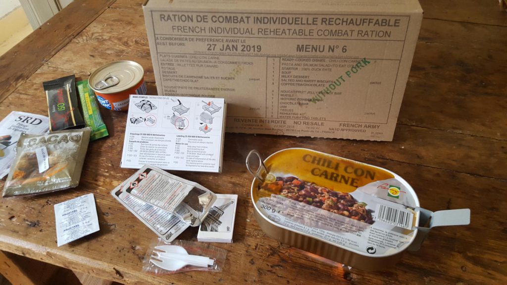 French combat ration chili con carne