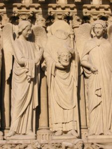 Saint Denis and angels on Notre-Dame. GLK.