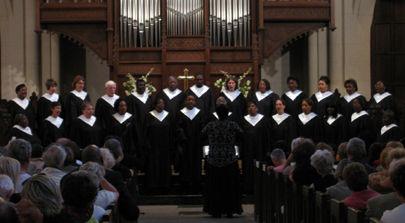Charleston Symphony Orchestray Gospel Choir at the American Church, Paris.
