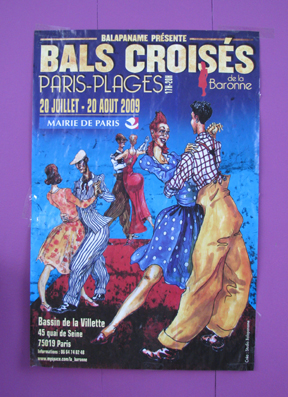 Poster for the balls along the Bassin de la Villette.