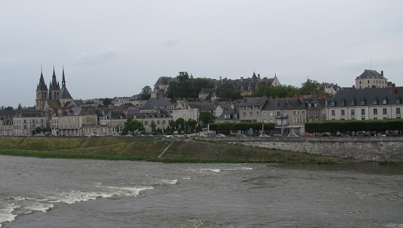 Blois viewed from the bridge over the Loire. GLK