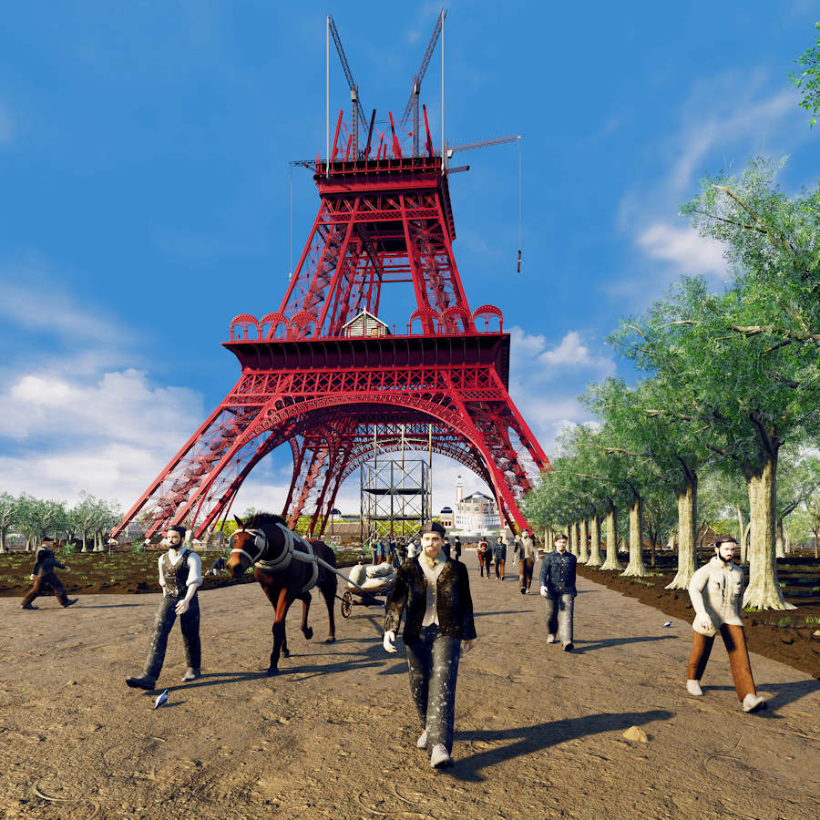 Paris virtual reality tour. Viality Tour of the Eiffel Tower, September 1888. (c) Viality Tour