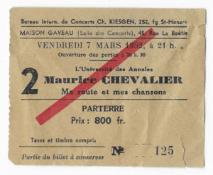 Maurice Chevalier Paris 1952