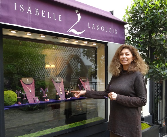 Isabelle Langlois at her Rue de la Paix shop. Photo GLK.