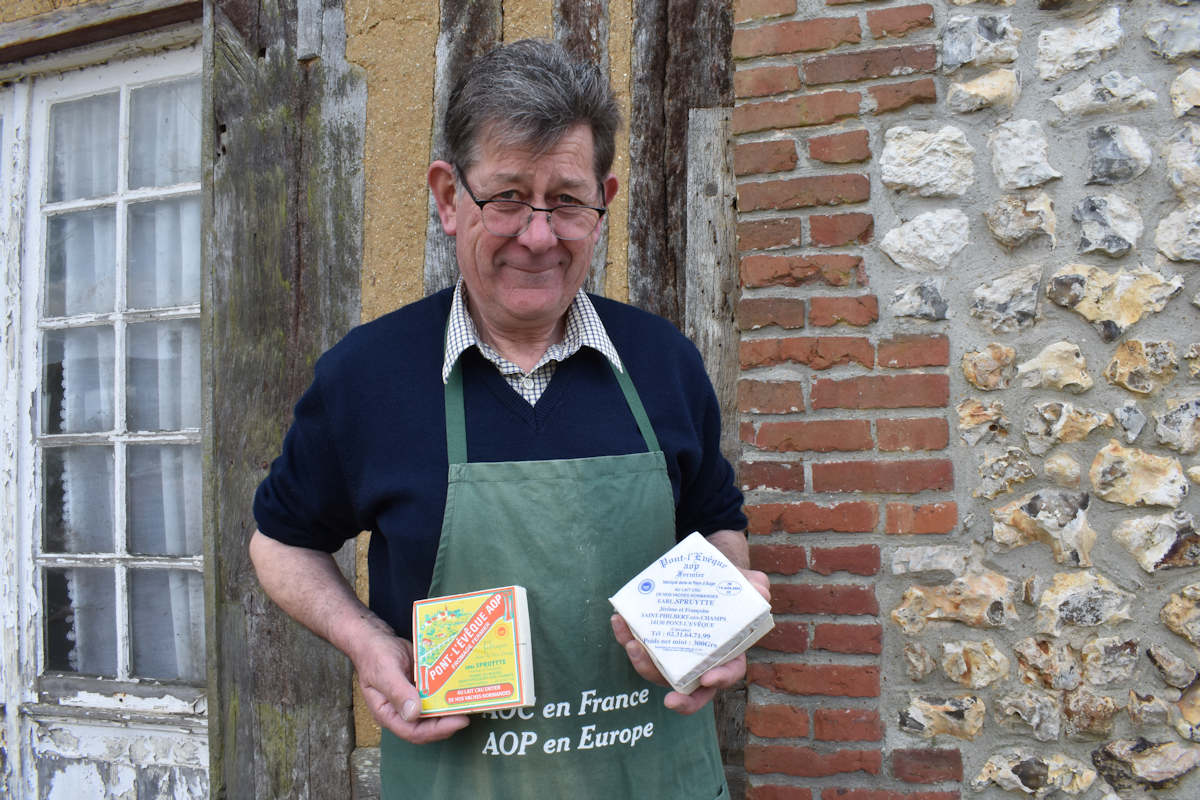 Jerome Spruytte, producer of Pont l'Eveque fermier cheese in Saint Philbert des Champs