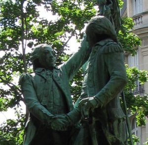 Lafayette and Washington on Place des Etats-Unis in the 16th arrondissement. Photo GLK.