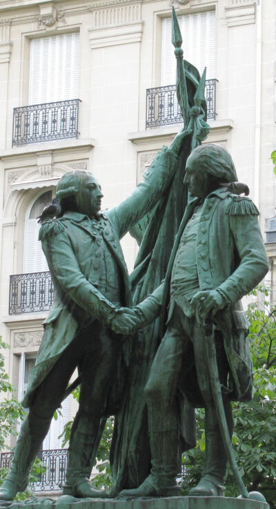 Lafayette and Washington, Place des Etats-Unis. Paris.