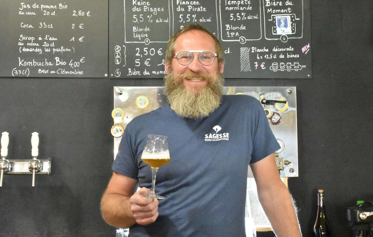 Nicolas Vieillard, owner of Sagesse Beer, Breuil-en-Auge - GLK