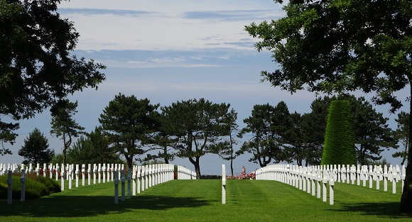 Normandy American Cemetery overlooking Omaha Beach