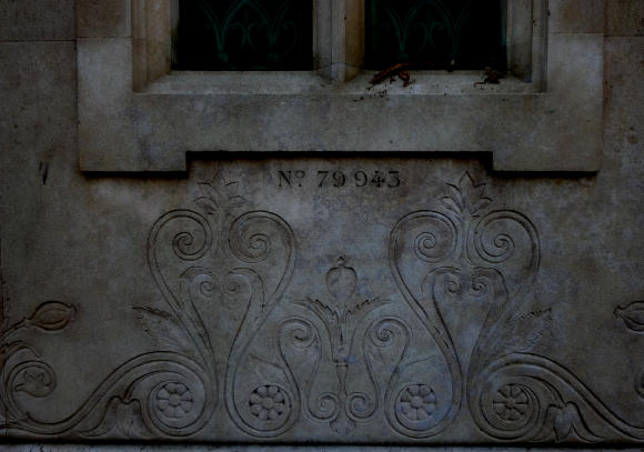 Detail from the Rothschild family mausoleum, Pere Lachaise Cemetery, Paris. Photo GLK.