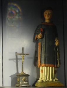 Statue of Saint Leonard in the collegiate church.