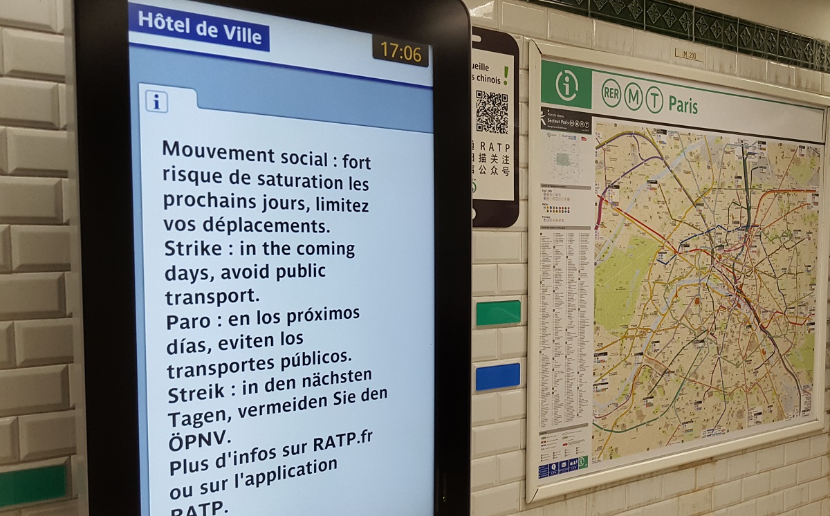 Metro Paris strike
