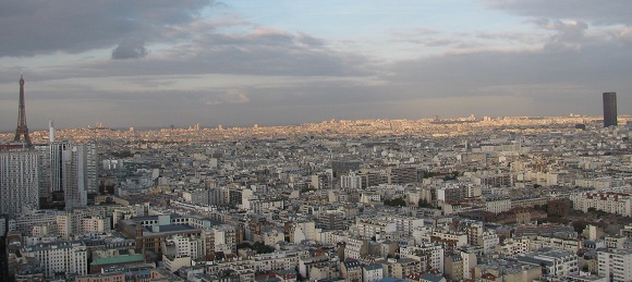 Left Bank Paris from Eiffel's Tower to Montparnasse. Photo GLK